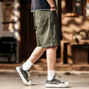 Green Deer American functional workwear casual shorts men's summer trendy brand loose outdoor sports straight-leg mid-length pants